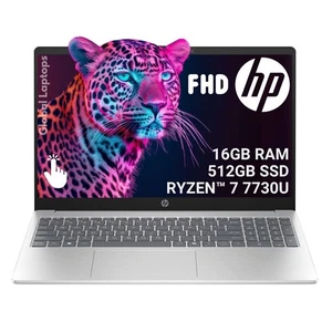 Laptop HP AMD Ryzen 7 7730U 512GB SSD 16GB RAM 15.6" FHD TOUCHSCREEN - Picture 1 of 4