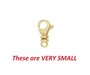 11mm 18k SMALL Solid Yellow Gold Fancy Designer Swivel Lobster Trigger Clasp - Picture 1 of 3