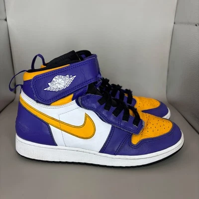 Air Jordan 1 High Youth Shoes Purple Yellow White DC7986 517 Size 5.5Y - Image 1 of 4
