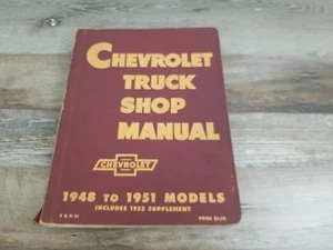 CHEVROLET TRUCK SHOP MANUAL 1948-1952 By G M Chevy Chevrolet Truck Pickup  - Bild 1 von 9