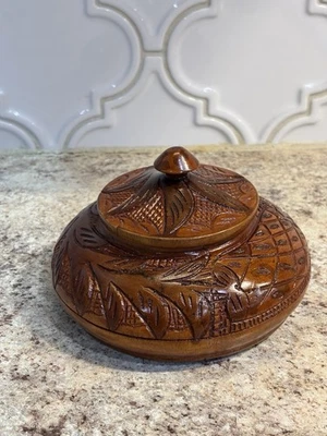 Hand Carved Wooden Bowl From Hati - Image 1 of 2