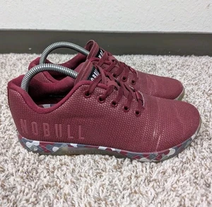 NOBULL Trainers Sneakers Mens 7.5 Womens 9 Maroon Cabernet Low Top Gym Shoes - Picture 1 of 12