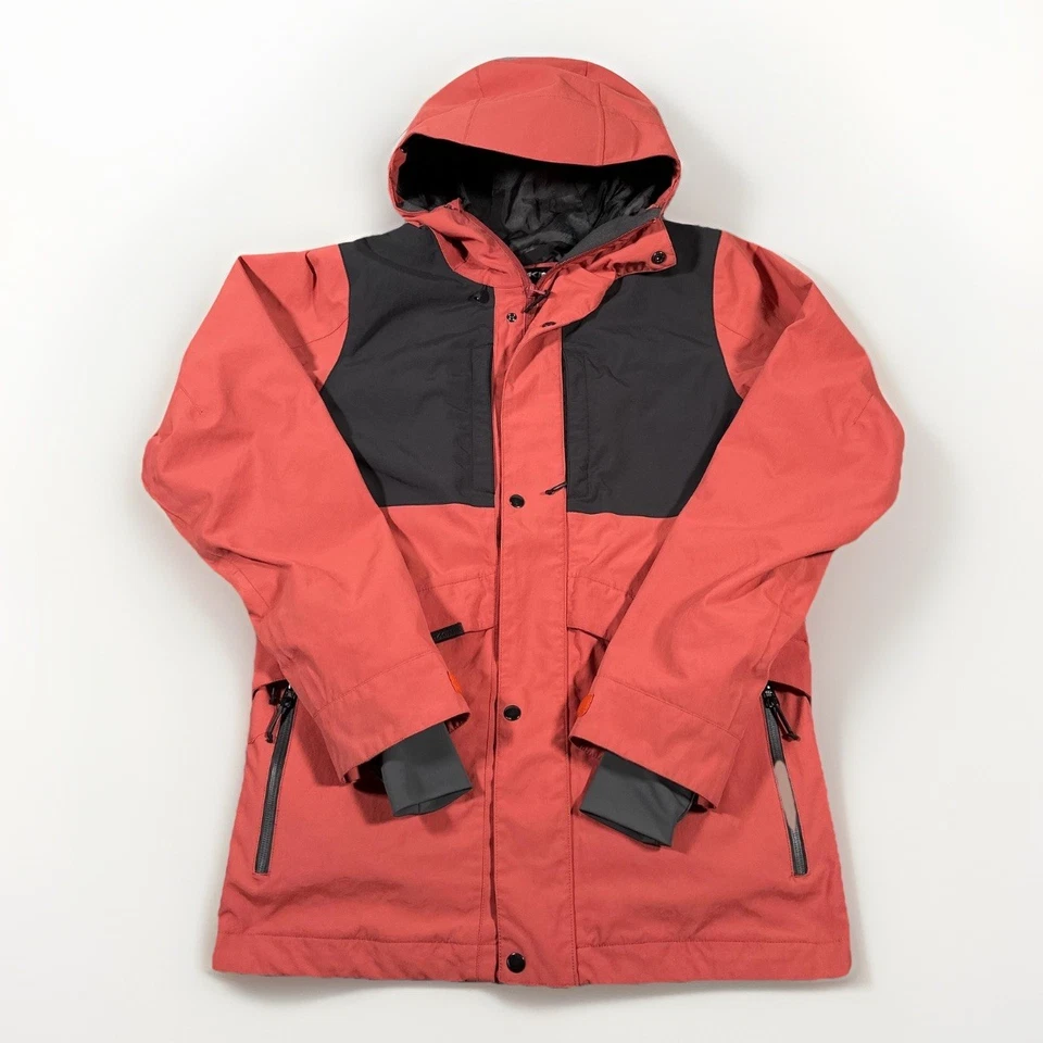 Chaqueta Dakine Para Hombre Pequeña Roja Negra Con Capucha Snowboard Esquí Parka Exterior Foto 1 de 4