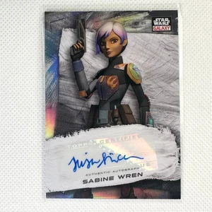 2022 Topps Chrome Star Wars Galaxy Tiya Sircar as Sabine Wren Auto #GA-TS - Picture 1 of 7