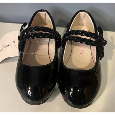 NIB Laura Ashley Toddler Girls' Black Dress Shoes - Size 6 - Image 1 of 4