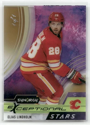 2021-22 Upper Deck Synergy Exceptional Stars Elias Lindholm #ES-EL 1/1 1of1 - Image 1 of 2