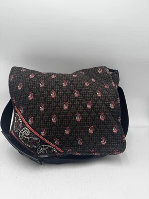 Vera Bradley Houndstooth Floral Crossbody Women's Brown Laptop Messenger - Image 1 of 4