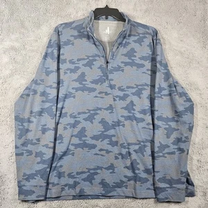 JOHNNIE-O Quarter Zip Herren 2XL blau Camouflage Performance Titan Langarm Golf weich - Bild 1 von 12