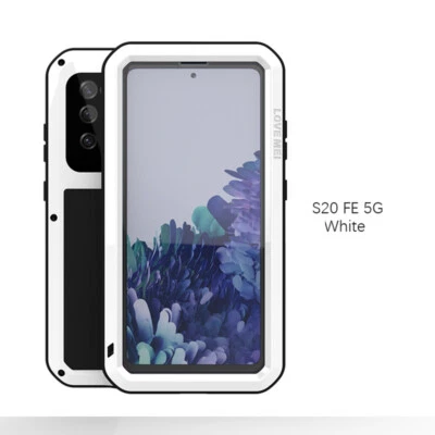 LOVE MEI 保护壳 适用于三星 S24 U S23+ S22 S21 S20 FE 防震金属重型保护套 — 第 1/4 张图片