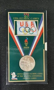 1995 Olympic SILVER DOLLAR Gymnnastics in Original Packaging w/ COA .90 Silver - Picture 1 of 7