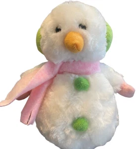 snowman plush Aurora pink green accents NWOT - Bild 1 von 7