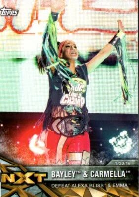 2017 Topps WWE Women's Division  NXT Matches and Moments #NXT-11 Bayley Carmella - Image 1 of 2