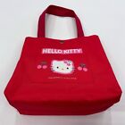Sanrio Hello Kitty Red Mini Tote Bag Snap Button Closure Vintage shoulder cherry