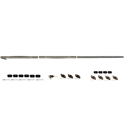 1966~1977 Bronco Fender+Door+Quarter Body Molding 3 Pcs Set w/ Clips Left Side - Image 1 of 4