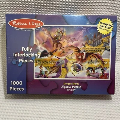 Rompecabezas Melissa & Doug 1000 piezas Dragon Storm - 19" x 27" NUEVO paquete sellado Foto 1 de 2