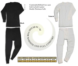 Men Thermal Set Top and Bottom Light Weight Plain New Waffle Solid Colors winter - Picture 1 of 4