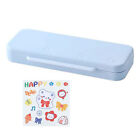 Cute Simple Pencil Case Large Capacity Double Layer Multifunctional Kids Eraser