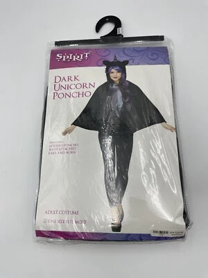Spirit成人深独角兽连帽斗篷带耳朵和喇叭万圣节服装 — 第 1/3 张图片