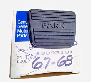 PASTILLA DE PEDAL DE FRENO ORIGINAL GM NOS 1967 1968 CAMARO FIREBIRD PARK ENTRE SÍ - Imagen 1 de 7