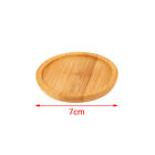 1Pc Bamboo Tray Bonsai Holder Round Plant Stand for Succulent Pot Garden To-f;