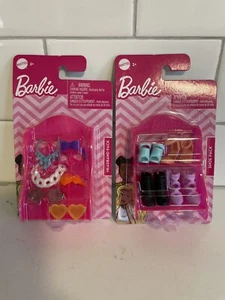 Barbie Puppe-Stirnbänder-Ausschnitt-Sonnenbrille und Schuhe Pkgs-Zubehör - Bild 1 von 3