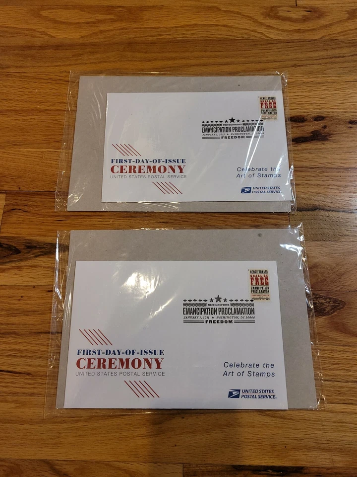 Two 2013 Emancipation Proclamation First Day Issue Ceremony Program FDC - Image 1 of 1