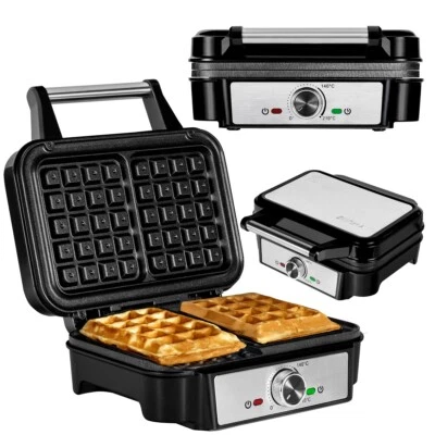 ZEEGMA Waffeltoaster Waffeleisen 1200 Watt Wafflemaker Elektrogrill Waffelautomat