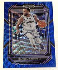 2023-24 Panini Prizm Draft Picks Markquis Nowell Blue Wave Prizm RC /249 #5