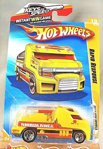 2010 Hot Wheels #18 New Models 18/44 RAPID RESPONSE Yellow Variant w/Chrome 5 Sp - Picture 1 of 7