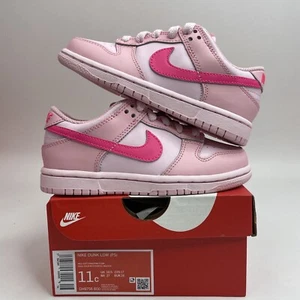Nike Dunk Low PS “Triple Pink/Pink Panther” DH9756-600 11C Preschool New - Picture 1 of 4