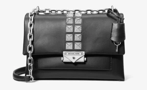MK Michael KorseCece Medium Studded shoulder Bag Black New with tag - Picture 1 of 8