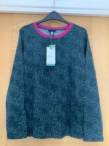 New Joules Selma Print, Long Sleeve Top - Size 16 - Blu Animal - Picture 1 of 8