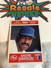 Andre Dawson Cubs MLB Baseball Card Post Kraft Super Star Series #7 1991