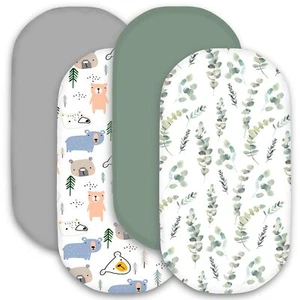 Bassinet Sheet 4 Pack Bassinet Sheets for Baby Boys Girls Soft Baby Bassinet ... - Picture 1 of 8