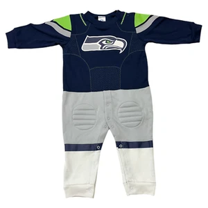 Seattle Seahawks Infant Footysuit Bodysuit - Picture 1 of 2