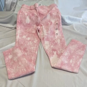SO Goods For Life Girl's Mid Rise Pull-On Jeggings Sz 12 Pink and White Tie-Dye - Picture 1 of 8