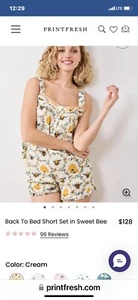 Print fresh Sweet Bee Shorts Set XL New With Tags - Picture 1 of 2