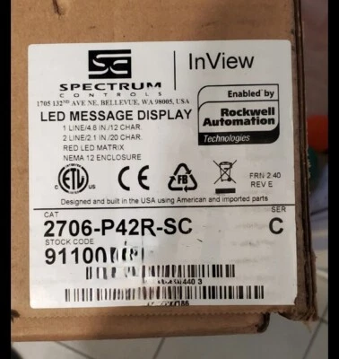 INVIEW LED Display .Spectrum Controle NEW 2706-P42R-SC - Image 1 of 2