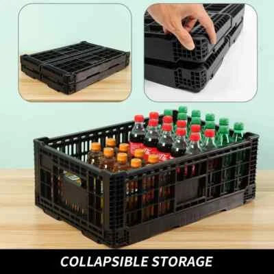 Collapsible Storage Bin Containe，52 Liter Transferheavy duty plastic storage - Image 1 of 4