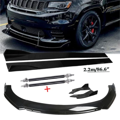 Front Bumper Lip Spoiler Diffuser Splitter Rear For Jeep Compass 2007-2023 Body — 第 1/4 张图片