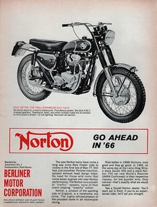 1966 Norton Atlas 750 Motorrad "Go Ahead" Originalanzeige  - Bild 1 von 1