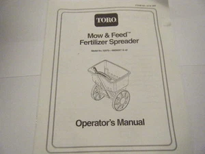 NEU TORO MÄHEN UND FÜTTERN DÜNGERSTREUER BEDIENUNGSANLEITUNG - Bild 1 von 1