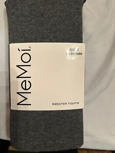 MeMoi Dark Gray Heather Q1/Q2 Sweater Tights NWT
