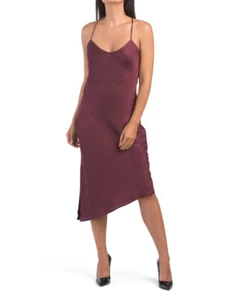 AG Adriano Goldschmied Escarlata Vestido Deslizante Talla Grande Asimétrico Cruz Espalda $228 - Imagen 1 de 11