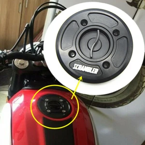 For DUCATI Scrambler Motorcycle Fast Fuel Filler Gas Tank Cap Cover With Logo - Picture 1 of 8