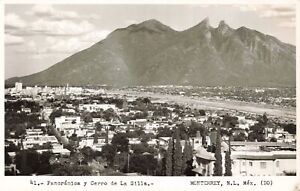 Postcard Mexico Monterrey Mountain Cerro de la Silla RPPC Nuevo León Saddle Hill