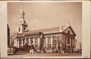 Cartolina d'epoca chiesa di Sant'Alfegio Greenwich Londra Kent religiosa anglicana C7 - Foto 1 di 4