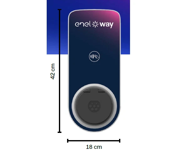 WALLBOX RICARICA AUTO MAX 7.4 KW MONOFASE 230V PRO CELLULAR CONNESSA ENEL X - Immagine 1 di 1