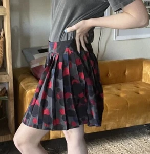 Kensie blue grey red pleated tennis style Work Mini skirt Womens Sz 10 - Picture 1 of 6