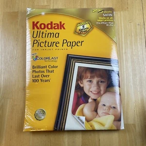 Kodak Ultima Picture Paper 20 Sheets Satin 8.5x11" NEW SEALED - Picture 1 of 2